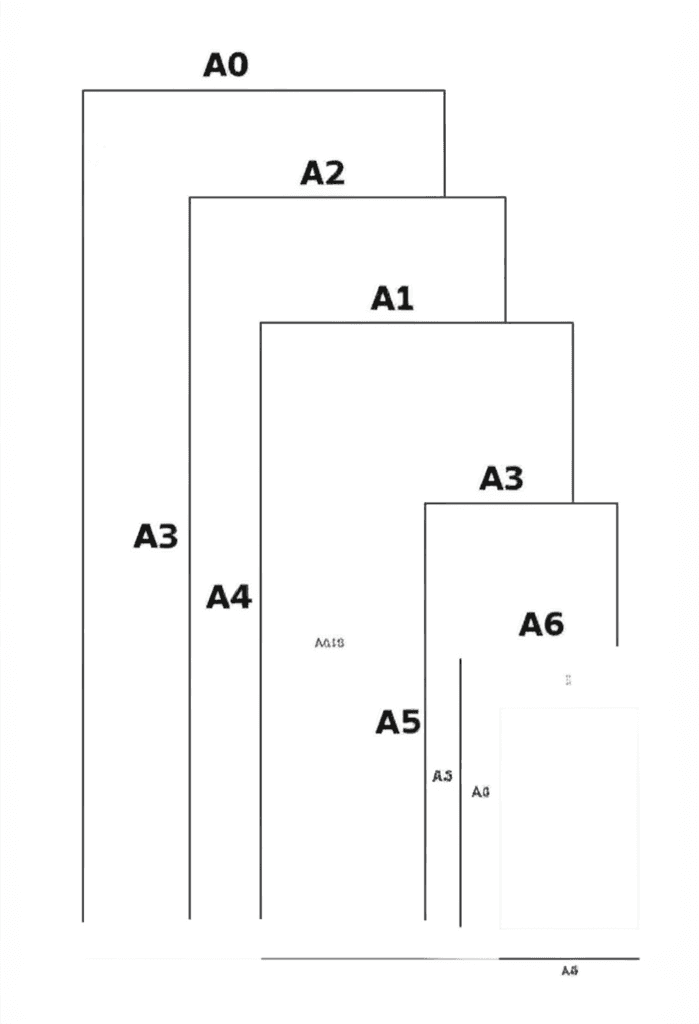 Paper sizes diagram